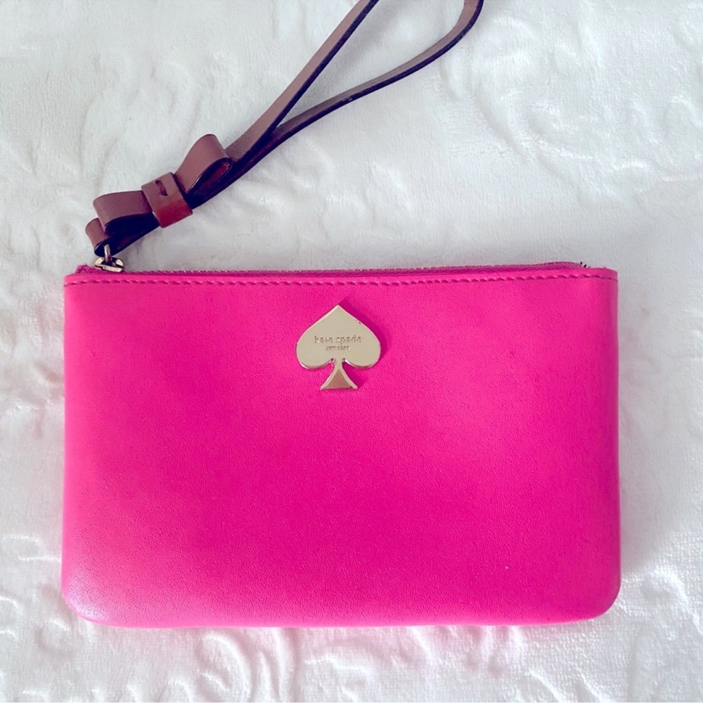 Kate Spade Bright Pink Story Book Wristlet